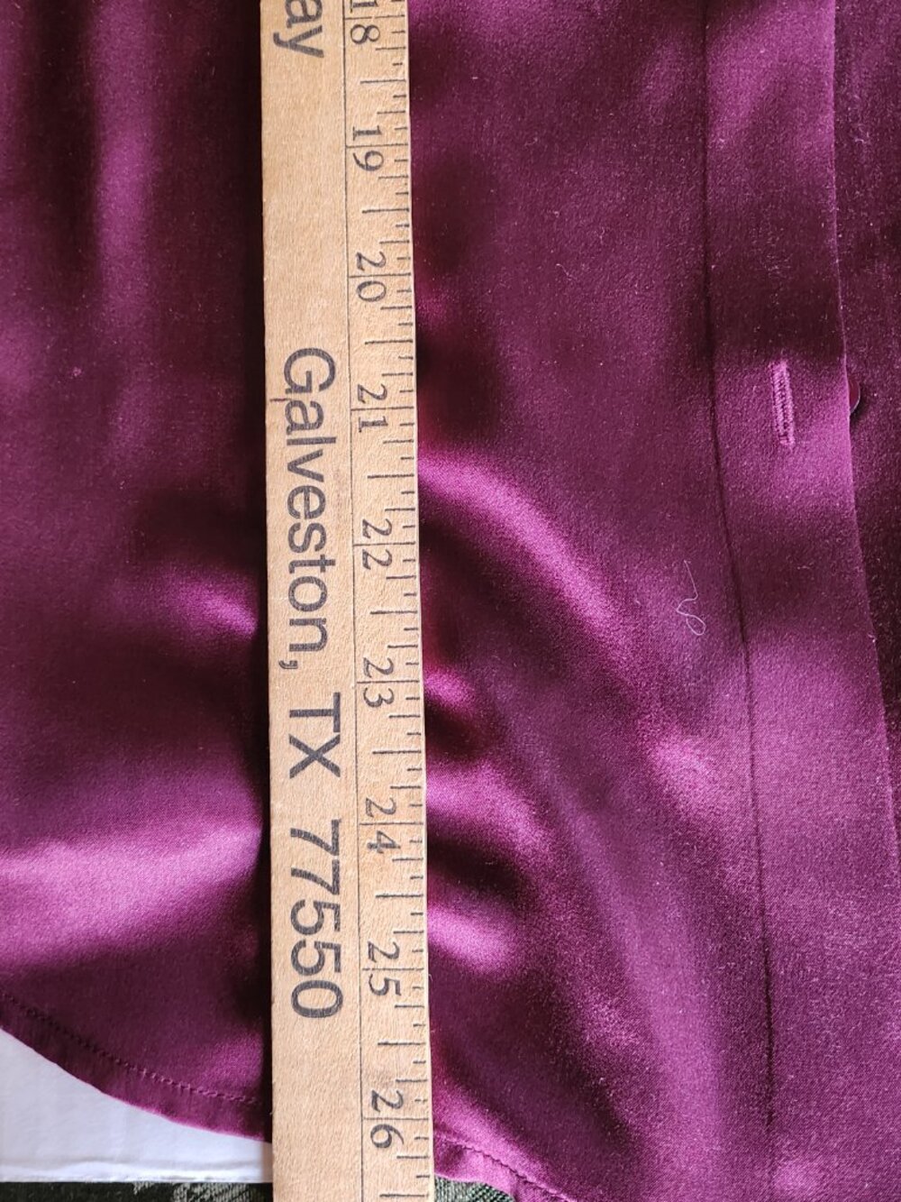 VTG Casual Corner Annex 100% Silk Plum Magenta Long Sleeve Button Down Shirt M - Picture 10 of 11